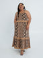 IOLANA HALTER TIERED DRESS