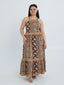 IOLANA HALTER TIERED DRESS