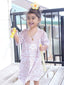 LE NORA V NECK GIRLS DRESS