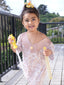 LE NORA V NECK GIRLS DRESS