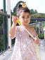 LE NORA V NECK GIRLS DRESS