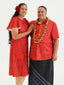 TIMENA RED ILA KEYHOLE GIRLS DRESS