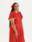 TIMENA RED ILA KEYHOLE GIRLS DRESS