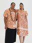 TE APA BROWN ILA KEYHOLE MIDI DRESS