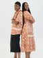 TE APA BROWN BABYDOLL MIDI DRESS