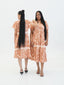 TE APA BROWN ILA KEYHOLE MIDI DRESS