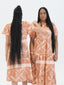 TE APA BROWN BABYDOLL MIDI DRESS