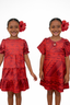 TIMENA RED BABYDOLL GIRLS DRESS