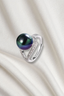 ZALOA PEARL SILVER PLATED RING