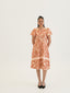 TE APA BROWN ILA KEYHOLE MIDI DRESS