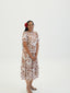 TIMENA BROWN BABYDOLL MIDI DRESS