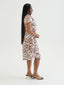 TIMENA BROWN ILA KEYHOLE MIDI DRESS