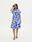 KAMATA BLUE ILA KEYHOLE MIDI DRESS
