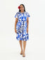 KAMATA BLUE ILA KEYHOLE MIDI DRESS