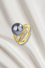 ZALOA PEARL GOLD PLATED RING