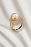 TALOA PEARL GOLD PLATED RING