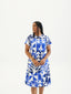 KAMATA BLUE ILA KEYHOLE MIDI DRESS