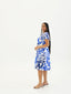 KAMATA BLUE ILA KEYHOLE MIDI DRESS