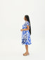 KAMATA BLUE ILA KEYHOLE MIDI DRESS