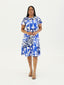 KAMATA BLUE ILA KEYHOLE MIDI DRESS