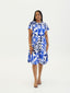 KAMATA BLUE ILA KEYHOLE MIDI DRESS
