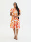 KAMATA ORANGE ILA KEYHOLE MIDI DRESS