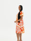 KAMATA ORANGE ILA KEYHOLE MIDI DRESS