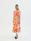 KAMATA ORANGE BABYDOLL MIDI DRESS