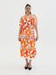 KAMATA ORANGE BABYDOLL MIDI DRESS