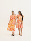 KAMATA ORANGE BABYDOLL MIDI DRESS