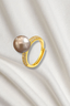 SALOA PEARL GOLD PLATED RING
