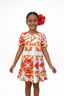 KAMATA ORANGE BABYDOLL GIRLS DRESS