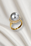 TALOA PEARL GOLD PLATED RING