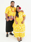 TE APA YELLOW BABYDOLL MIDI DRESS