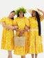 TE APA YELLOW BABYDOLL MIDI DRESS