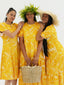 TE APA YELLOW BABYDOLL MIDI DRESS