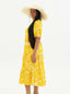 TE APA YELLOW BABYDOLL MIDI DRESS