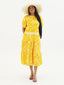 TE APA YELLOW BABYDOLL MIDI DRESS