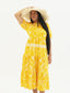 TE APA YELLOW BABYDOLL MIDI DRESS