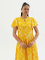 TE APA YELLOW ILA KEYHOLE MIDI DRESS