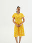 TE APA YELLOW ILA KEYHOLE MIDI DRESS