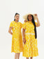 TE APA YELLOW BABYDOLL MIDI DRESS