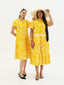 TE APA YELLOW ILA KEYHOLE MIDI DRESS