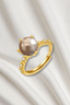 WALOA PEARL GOLD PLATED RING