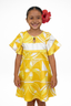 TE APA YELLOW ILA KEYHOLE GIRLS DRESS