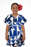 KAMATA BLUE ILA KEYHOLE GIRLS DRESS