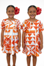 KAMATA ORANGE BABYDOLL GIRLS DRESS