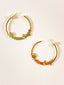 BROWN SUGA GOLD FILLED DROP HOOP EARRINGS