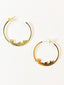 PANIKEKE GOLD FILLED DROP HOOP EARRINGS