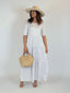 TE APA TIERED DRESS - MOTHER OF PEARL